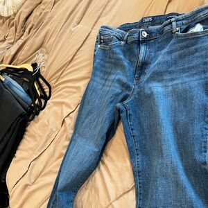 Straight leg denim jeans